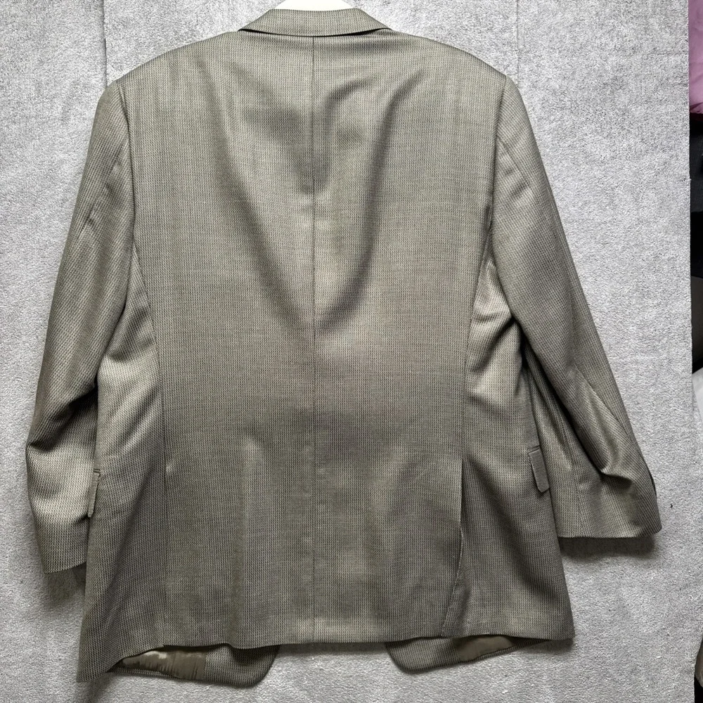 Hickey Freeman Blazer 43R Mens Brown Silk Wool 3 Button Sport Coat Double Vent‎